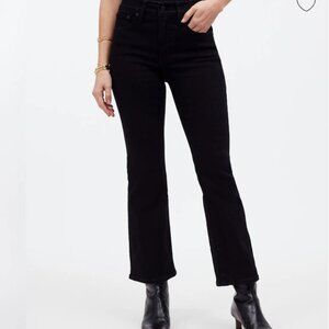 Madewell Women's Size 25 Black Rinse Wash Kick Out Crop Jeans Casual Classic NWT